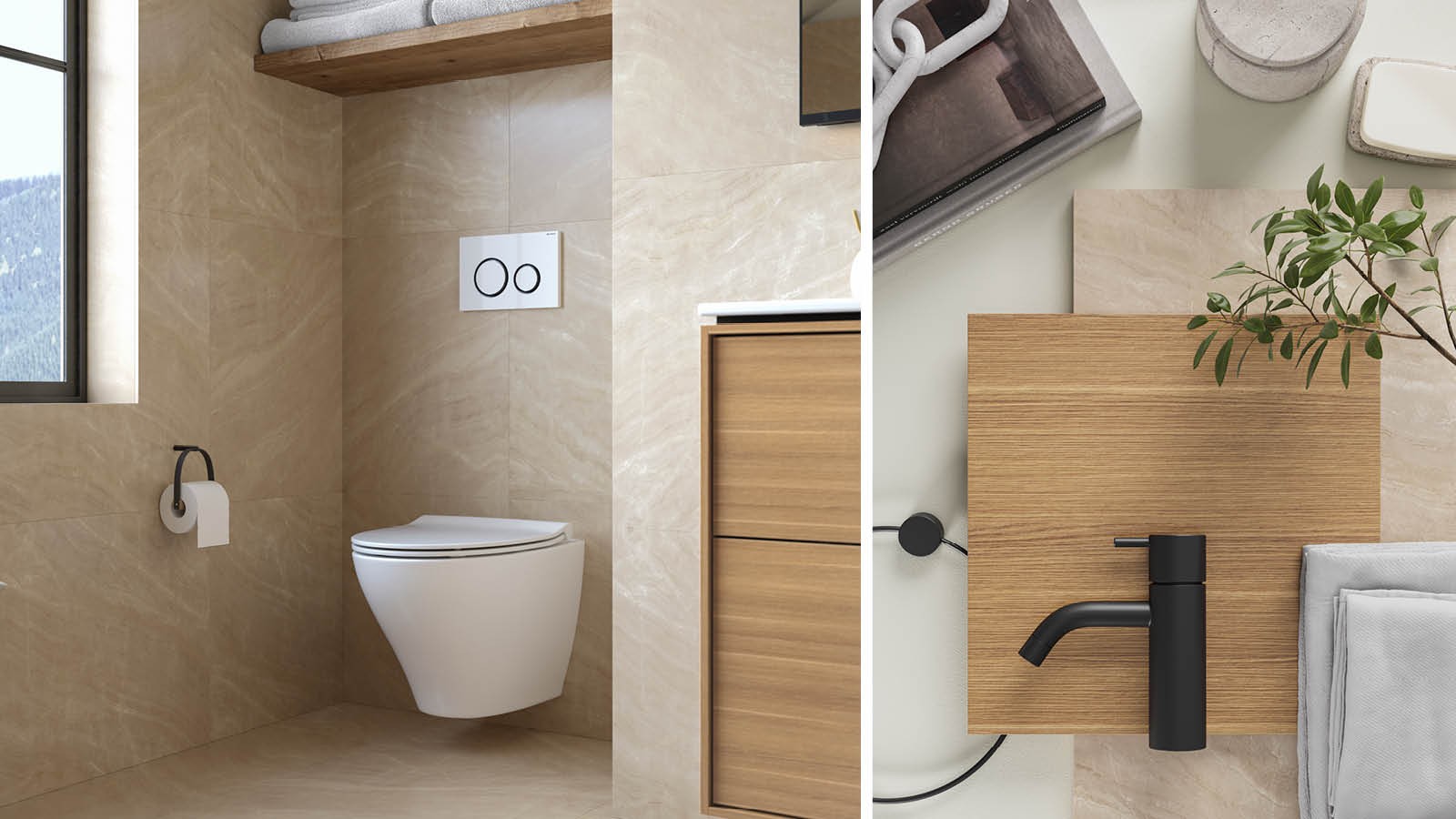 Moodboard med til badeværelset Moodboard med til badeværelset
