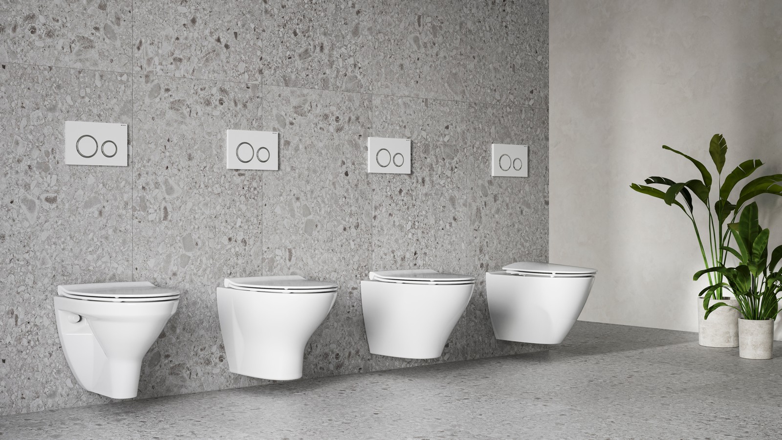 Ifö Spira Art væghængt toilet