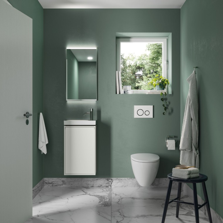 Lille grønt badeværelse Lille grønt badeværelse