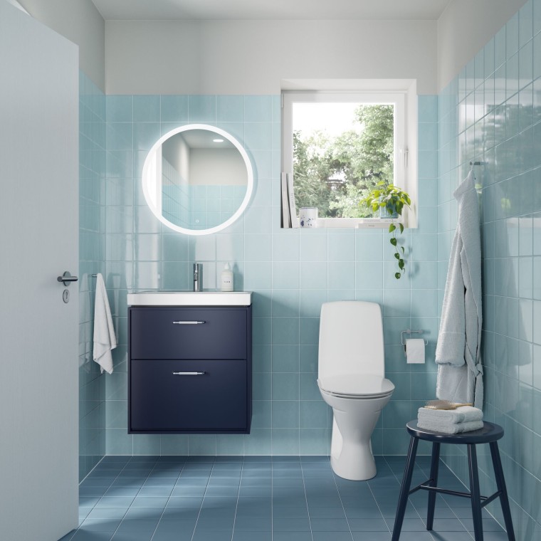 Lille blå badeværelse Lille blå badeværelse