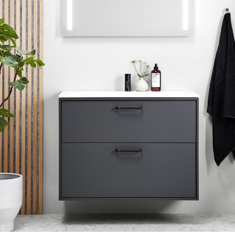 Ifö Sense Art badeværelsesmøbel i farven lava Ifö Sense Art badeværelsesmøbel i farven lava