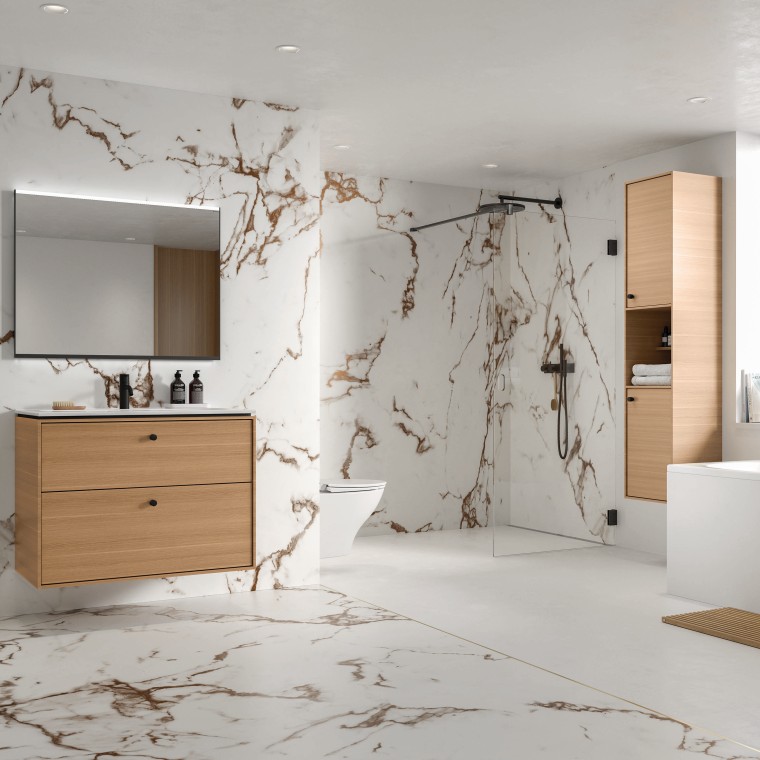 Sense Art badeværelsesmøbler, Spira toilet og Caribia badekar Sense Art badeværelsesmøbler, Spira toilet og Caribia badekar