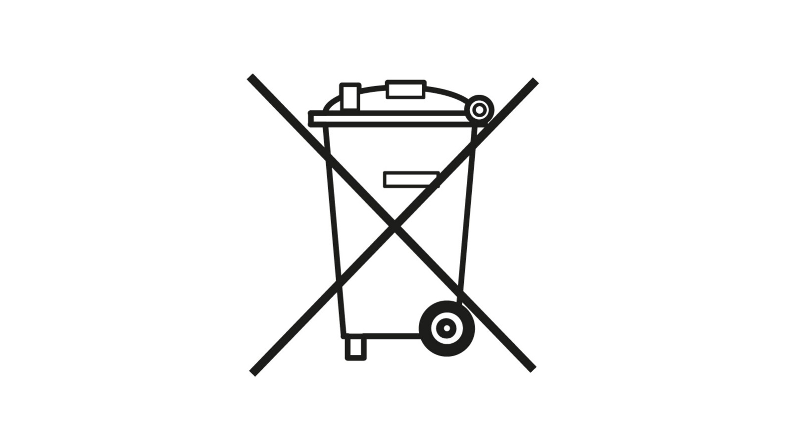 Symbol "Bortskaffelse af gamle batterier " Symbol "Bortskaffelse af gamle batterier "
