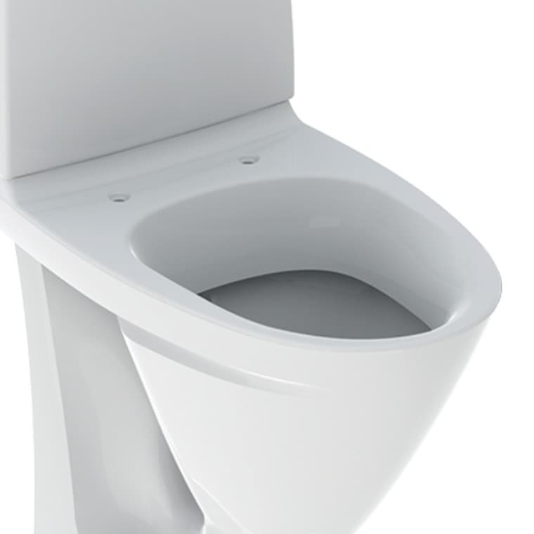 Toilet med skyllekant. Toilet med skyllekant.