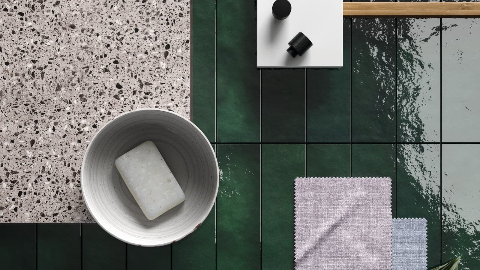 Moodboard grønt badeværelse Moodboard grønt badeværelse